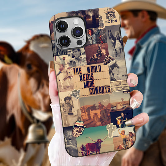 Rodeo Roots Collage – Vintage Cowboy Phone Case