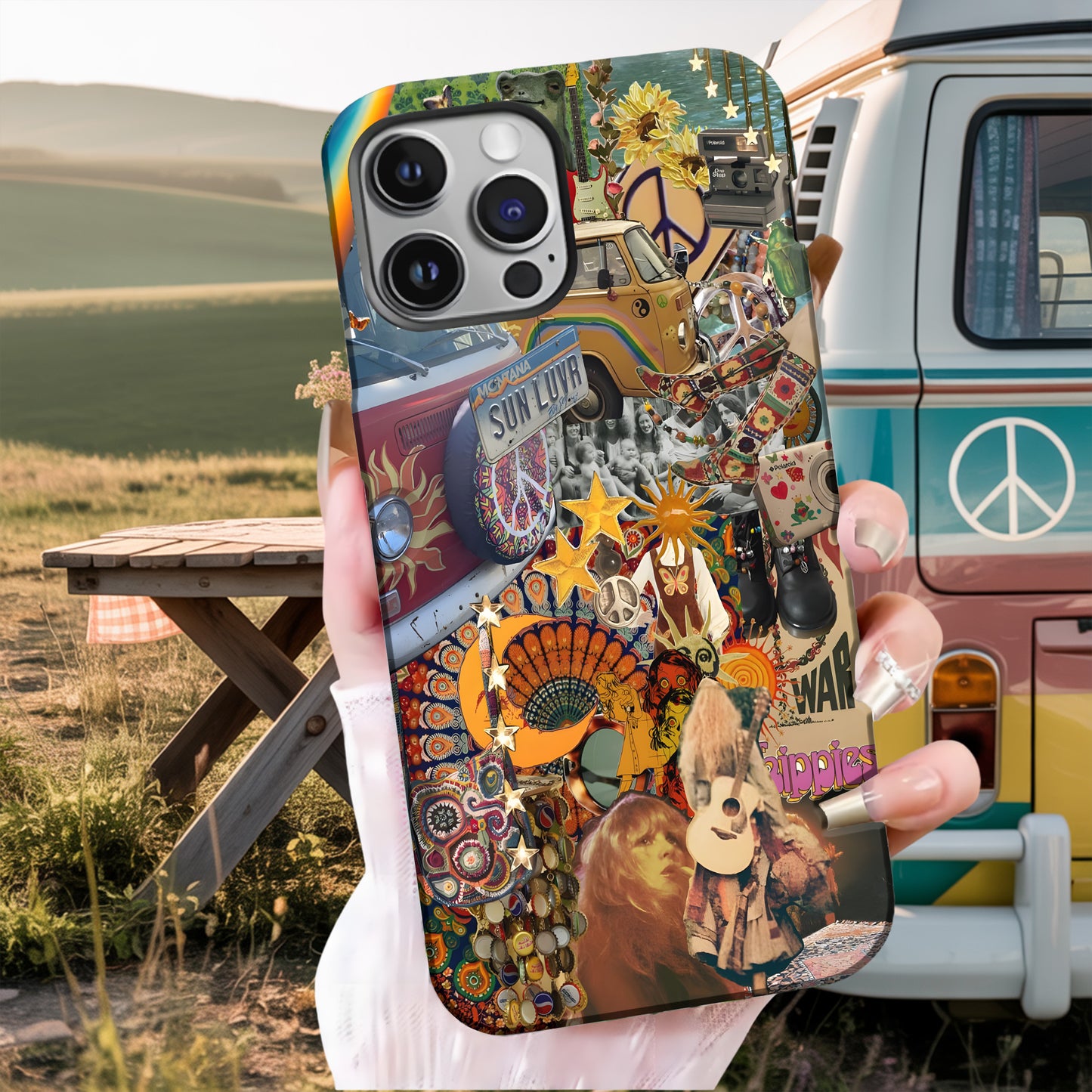 Psychedelic Hippie Collage Phone Case