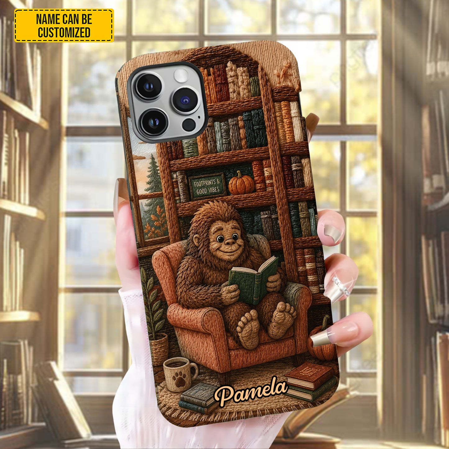 Bigfoot Book Nook – Personalized Phone Case