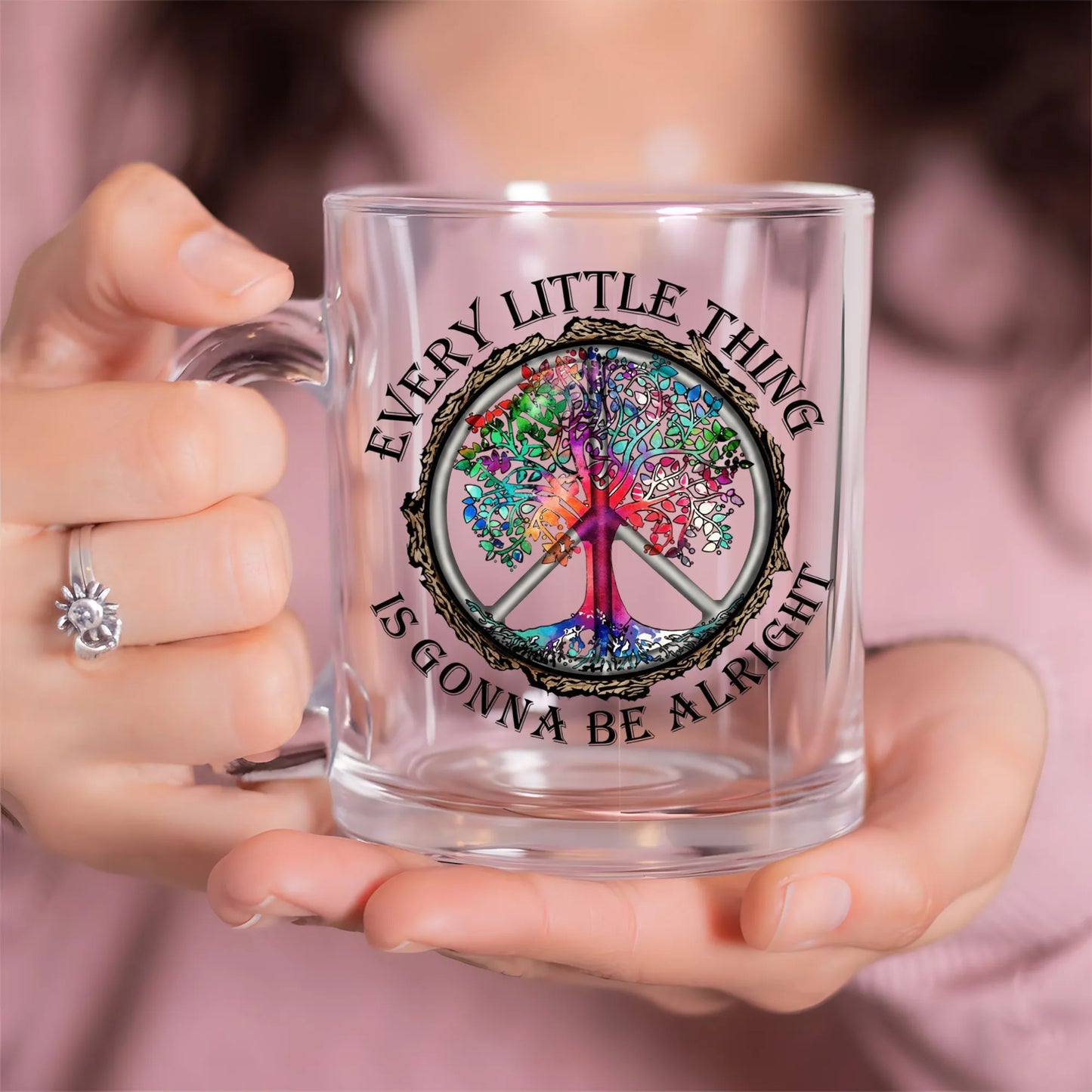 Every Little Thing Is Gonna Be Alright - Hippie Accent Mug