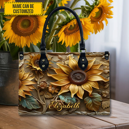 Sunflower Bag - Personalized Leather Handbag