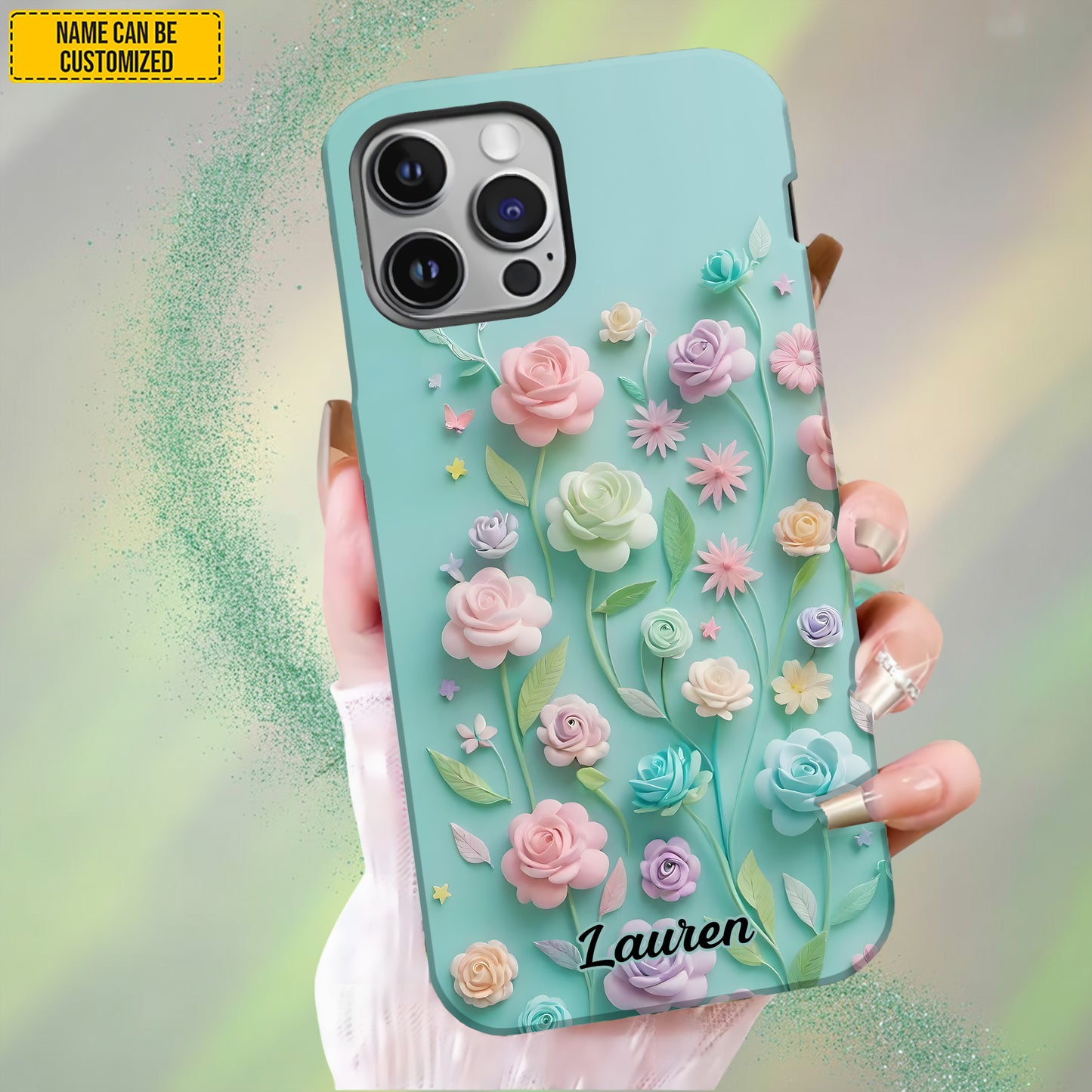 Personalized Pastel Flower Garden Phone Case