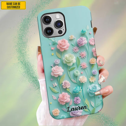 Personalized Pastel Flower Garden Phone Case