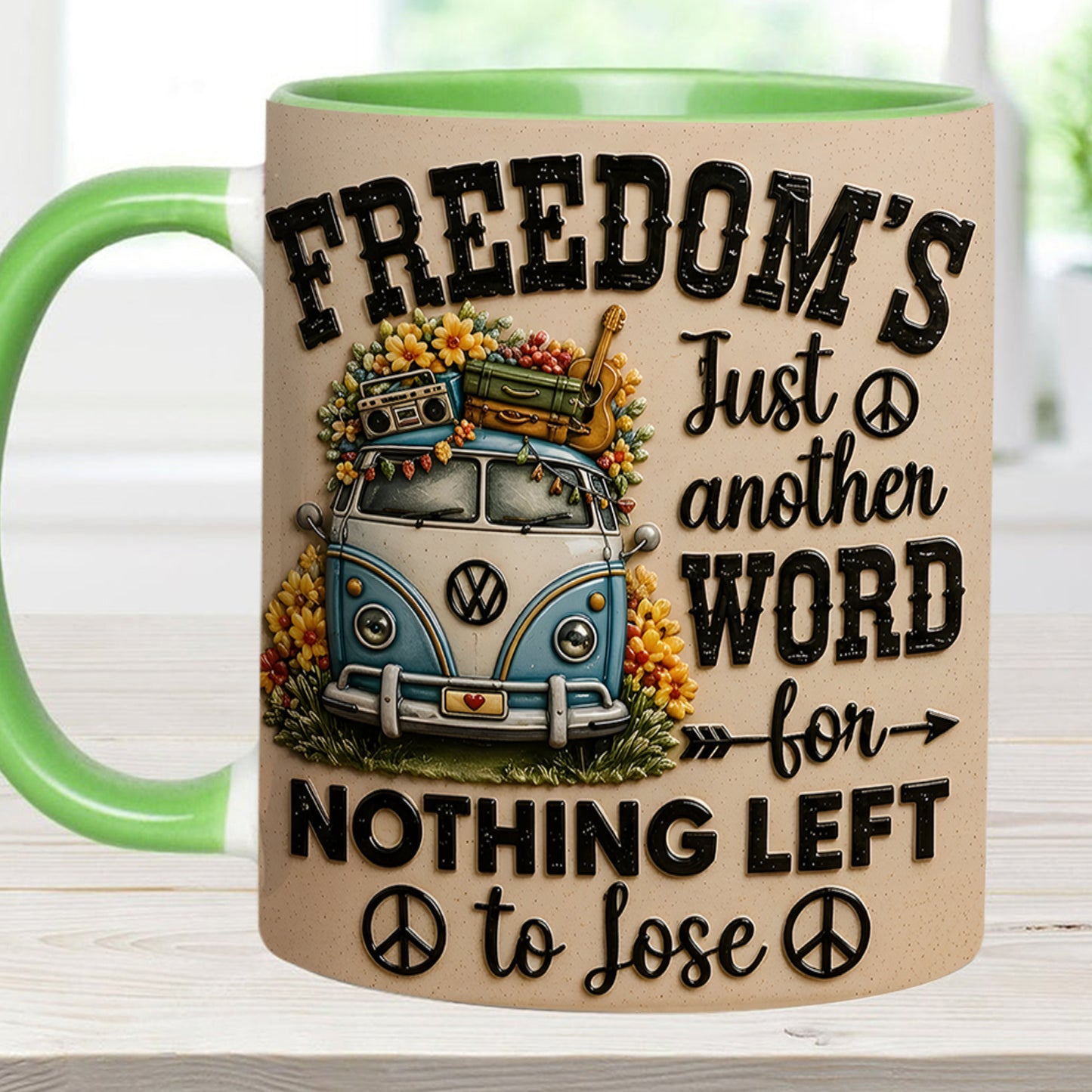 Freedom's Just Another Word - Hippie Accent Mug