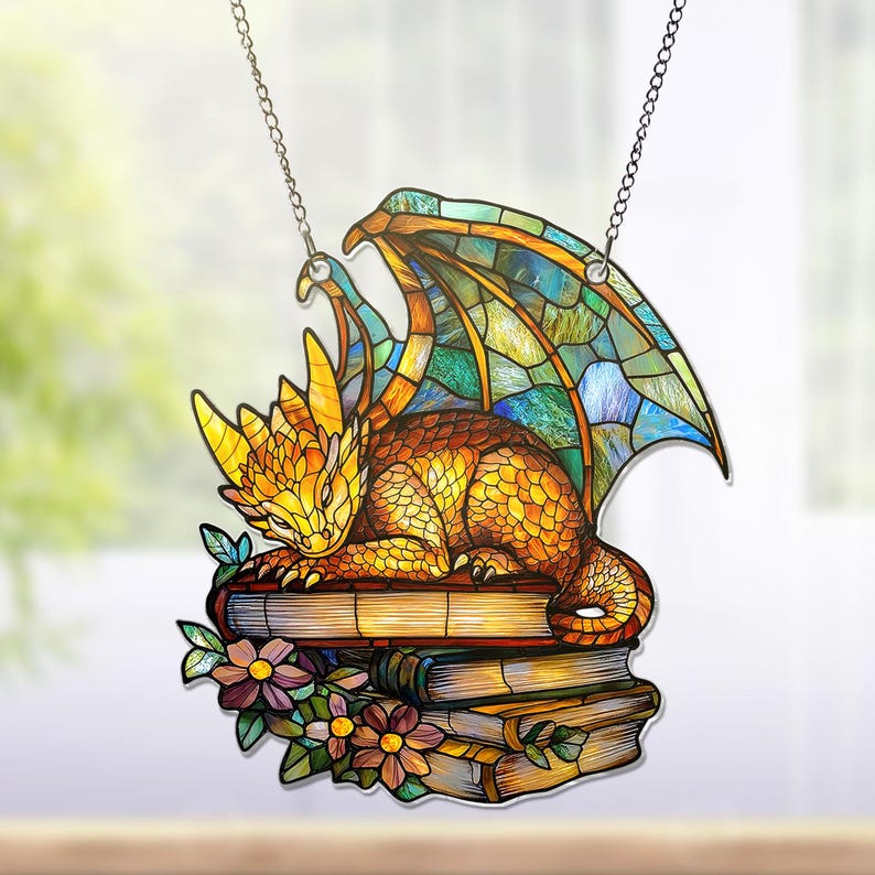 Dragon Books  ACRYLIC Window Hanging