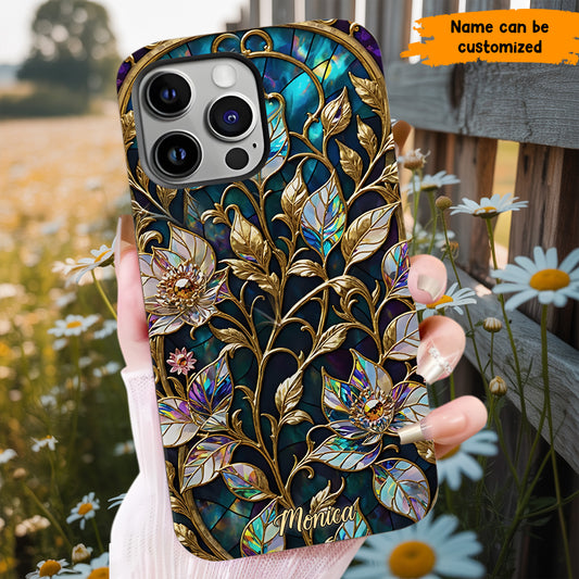 Waxflower & Celestial Quartz  – Personalized Phone Case