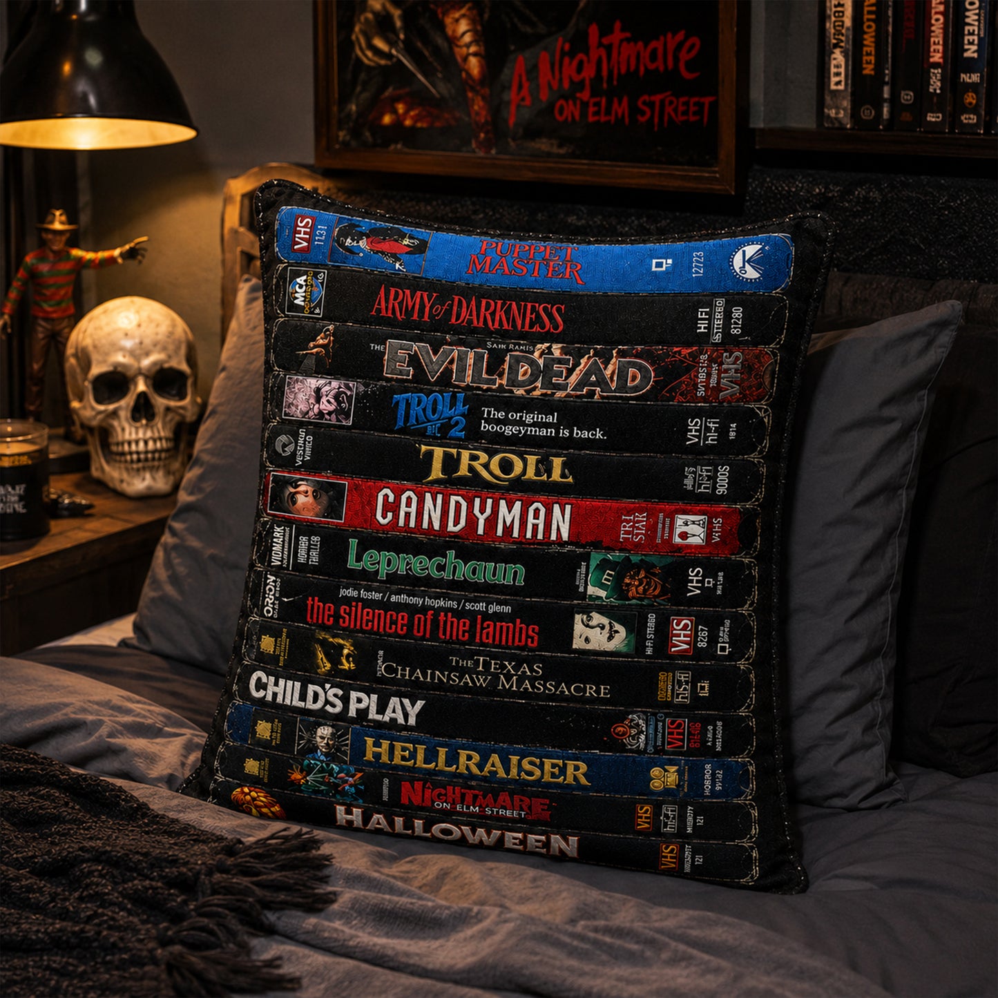 Retro Horror VHS Pillow Version 2