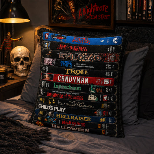 Retro Horror VHS Pillow Version 2