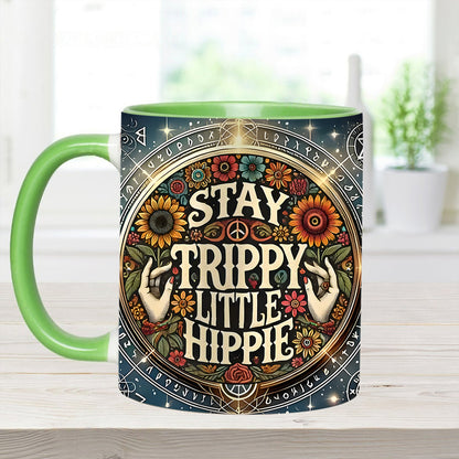 Stay Trippy Little Hippie - Personalized Accent Mug