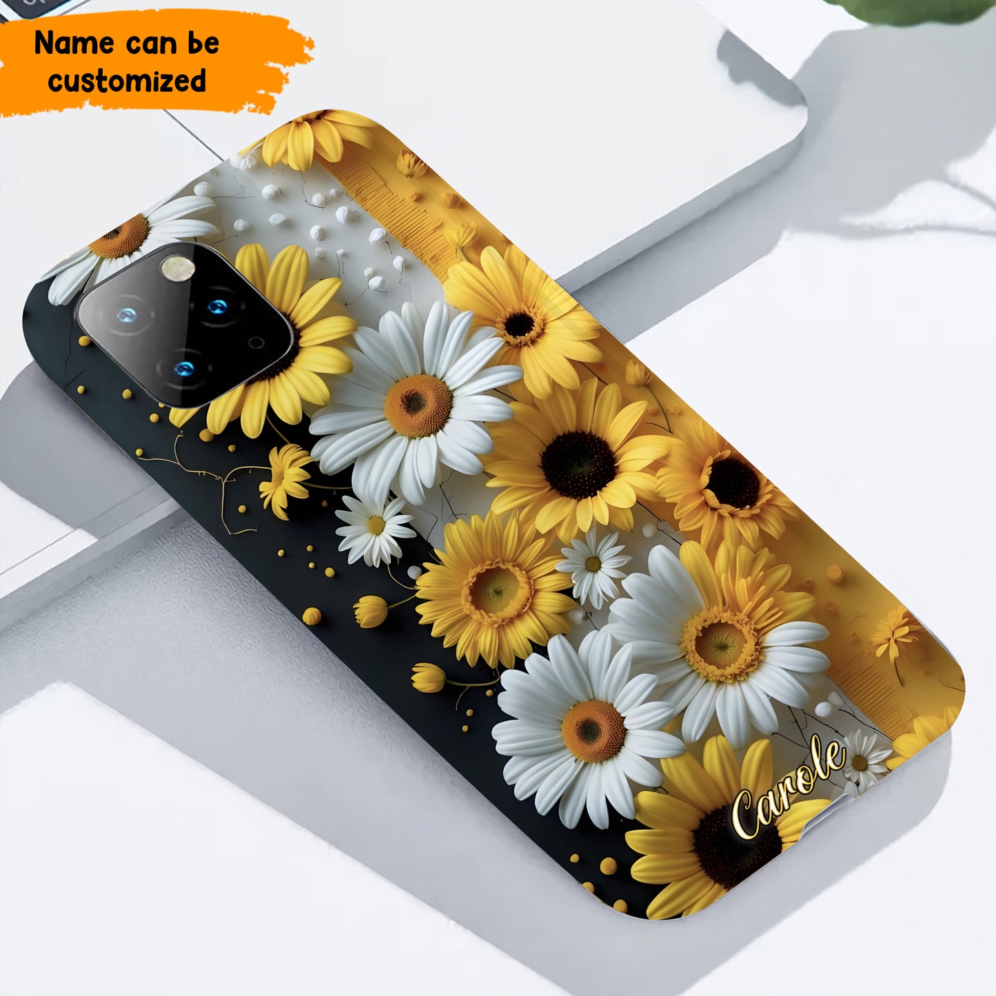 Personalized Sunflower & Daisy Phone Case