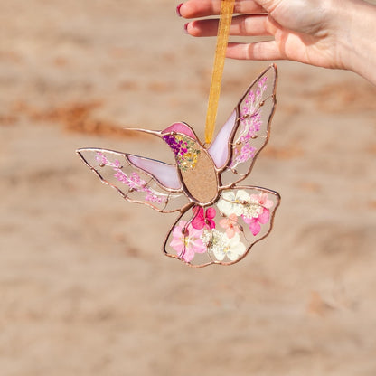 Hummingbird Stained Glass Suncatcher