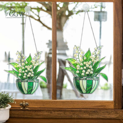 Lily of Valley Acrylic Window Hanging