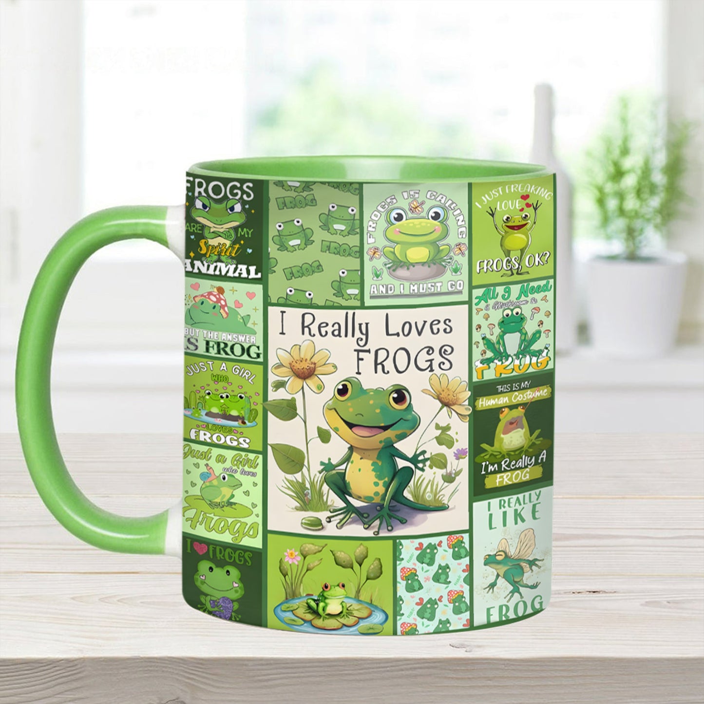 I Really Love Frogs - Cute Frog Accent Mug