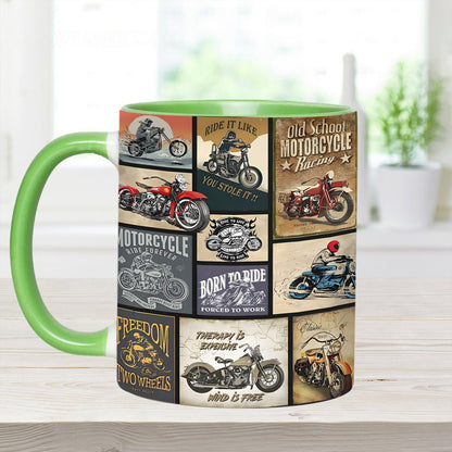 Backroad Memories Vintage Motorcycle Accent Mug