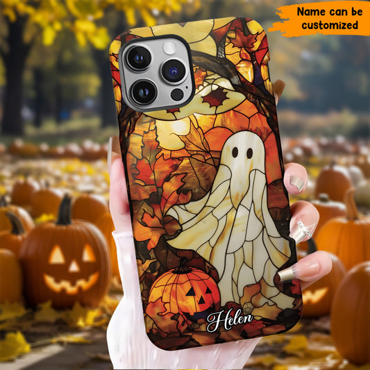 Personalized Stained Glass Ghost Phone Case
