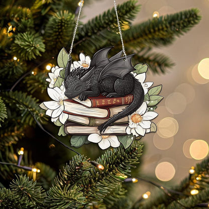 Fantasy Dragon Books Acrylic Window Hanging