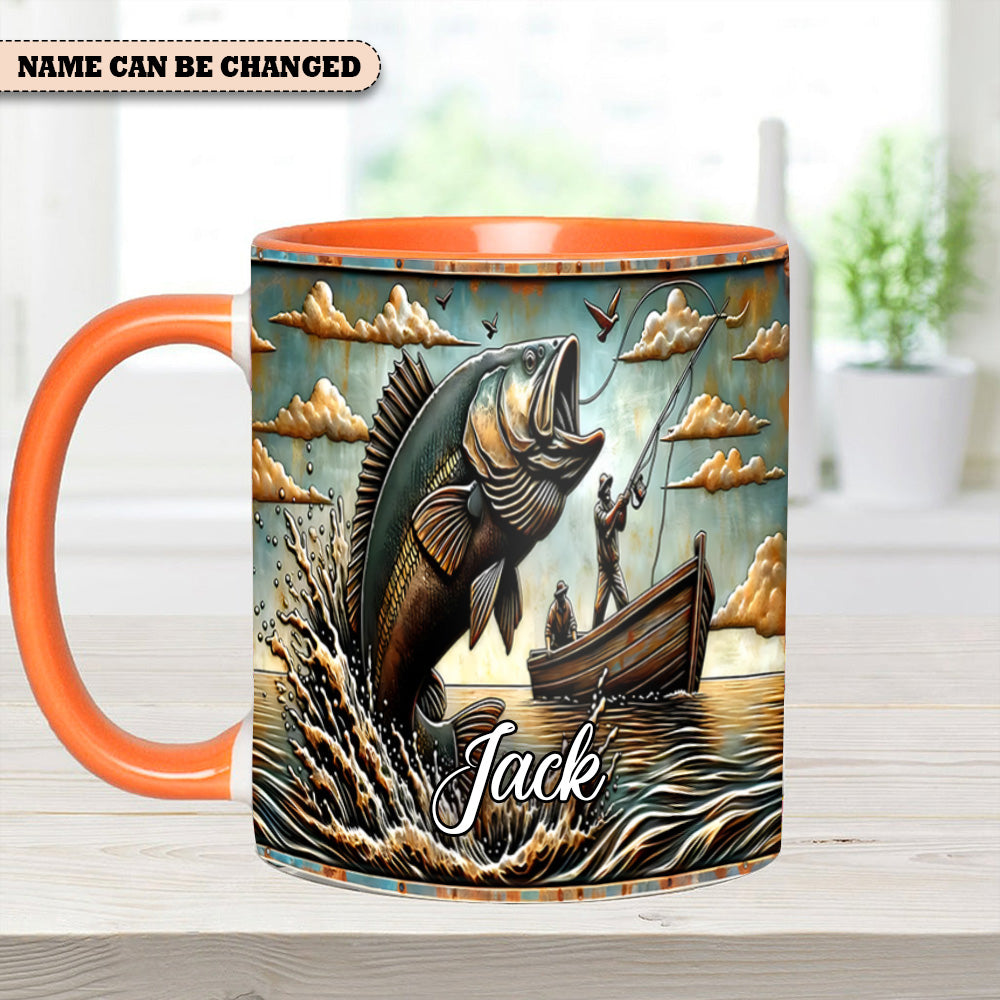 Love Fishing - Personalized Fishing Accent Mug