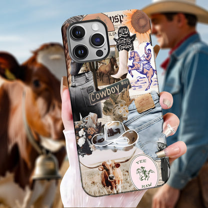 Cowboy Way Collage – Western Rodeo Vibes Phone Case