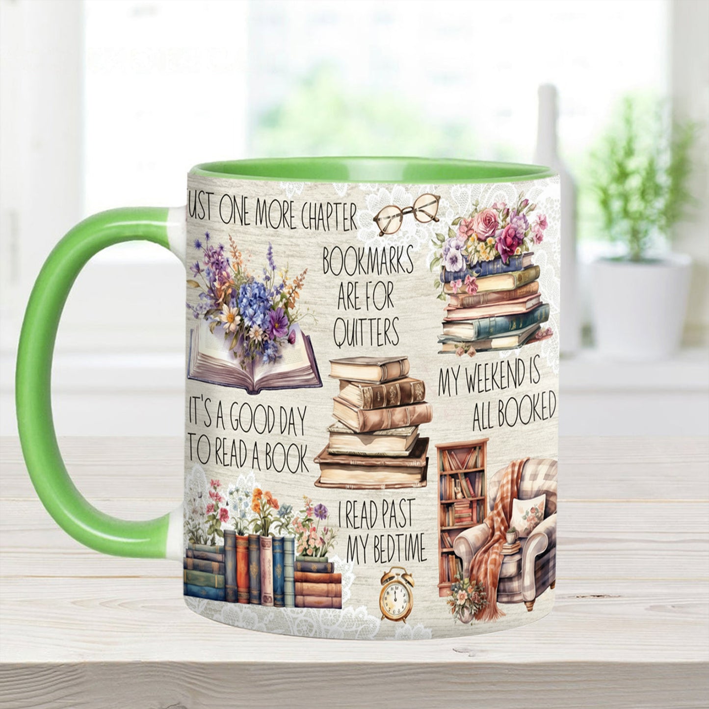 Just A Girl Who Loves Books Accent Mug
