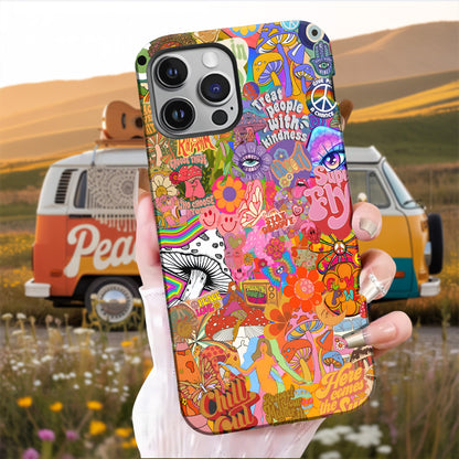 Psychedelic Vibes – 70s Hippie Art Phone Case
