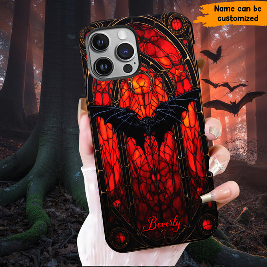 Bat Halloween Stained Glass - Personalized Phone Case