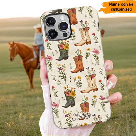 Cowgirl Floral - Personalized Phone Case
