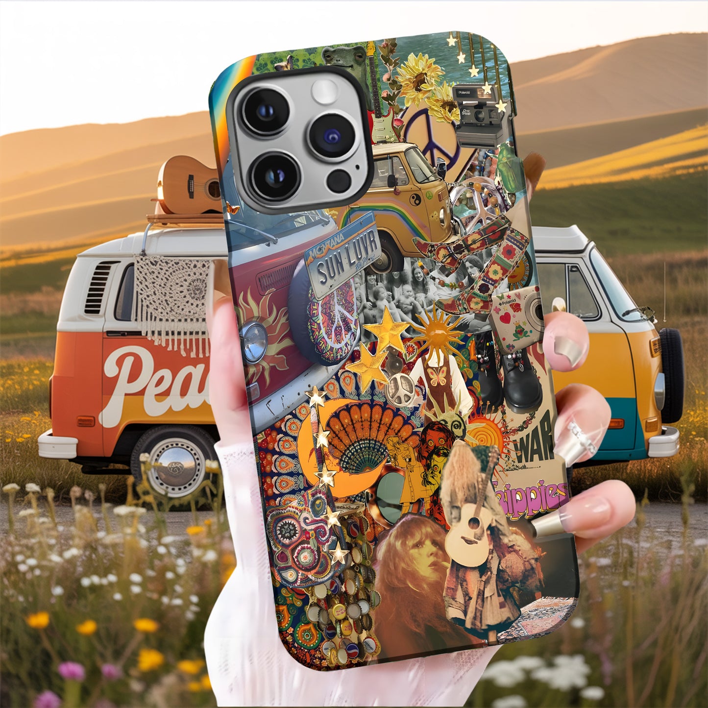 Psychedelic Hippie Collage Phone Case