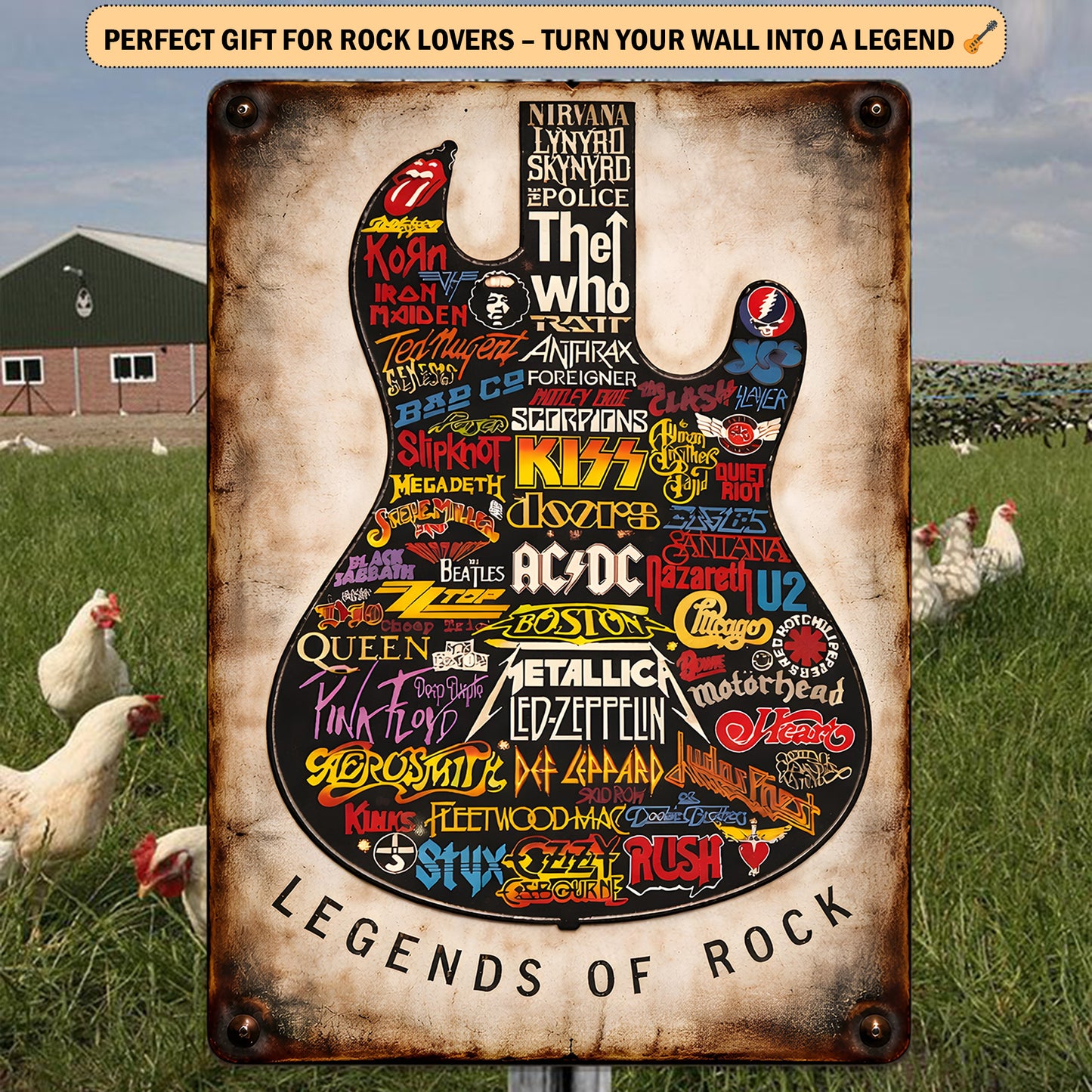 Legends Of Rock - Personalized Classic Rock Metal Sign
