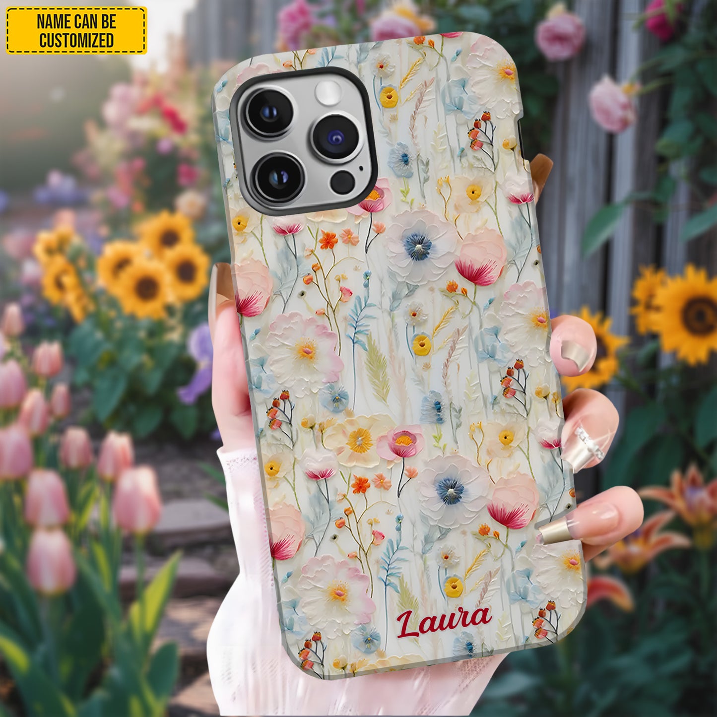 Personalized Wildflower Phone Case
