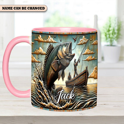 Love Fishing - Personalized Fishing Accent Mug