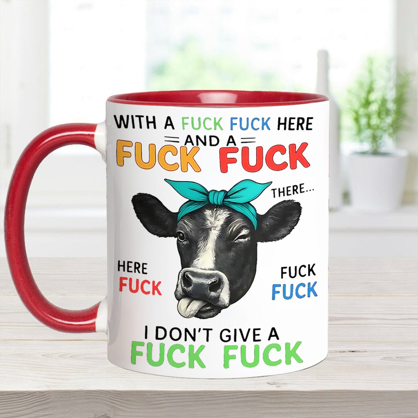 Funny Highland Cow Accent Mug