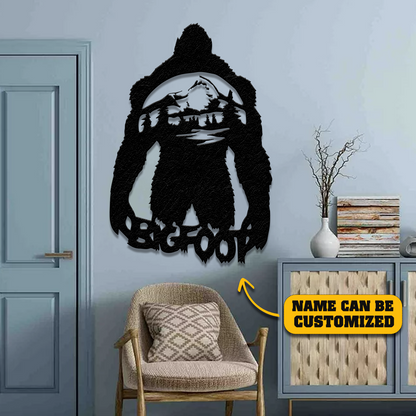 Personalized Bigfoot Metal Sign
