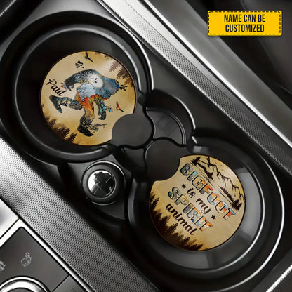 Personalized Bigfoot Spirit Animal Car Coaster