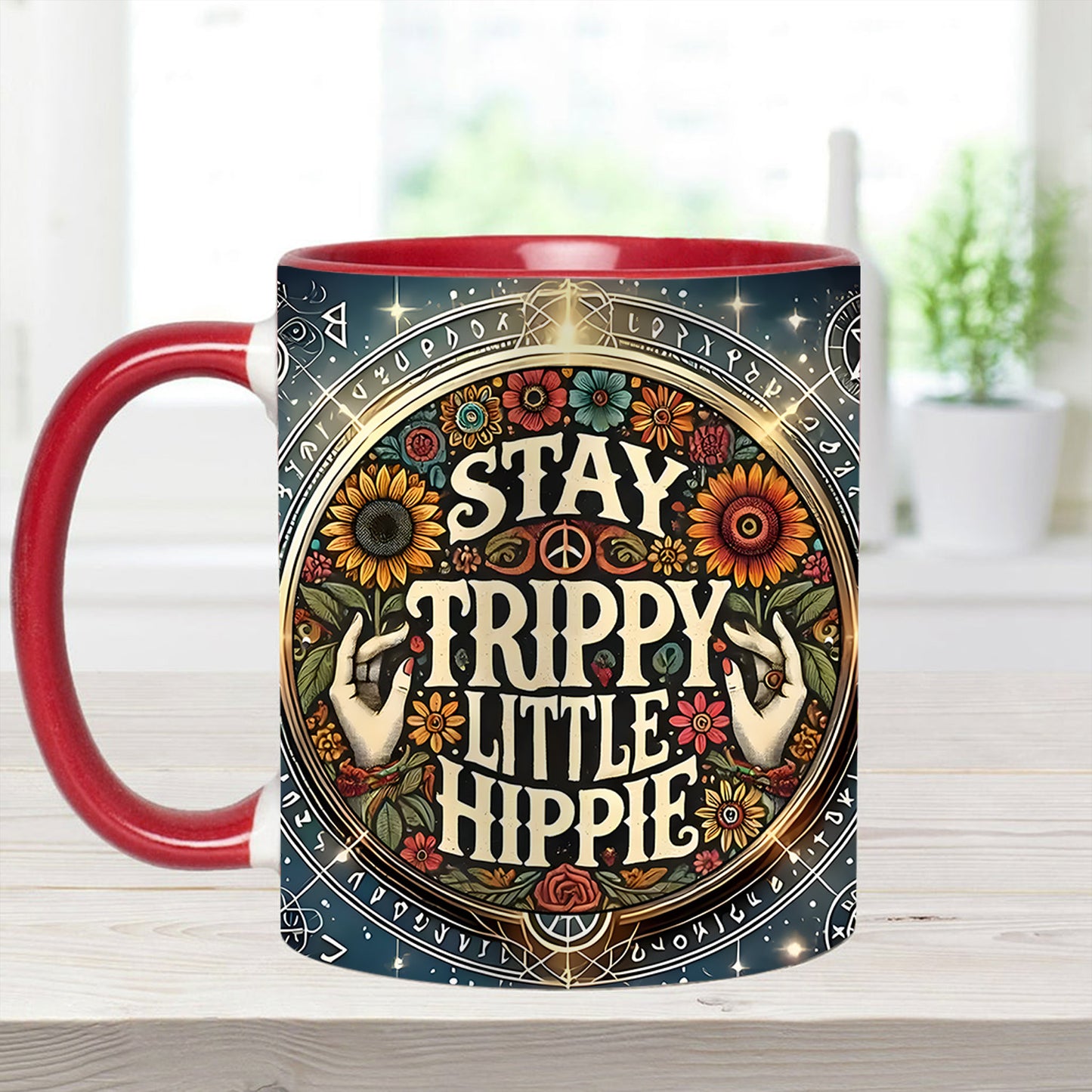 Stay Trippy Little Hippie - Personalized Accent Mug