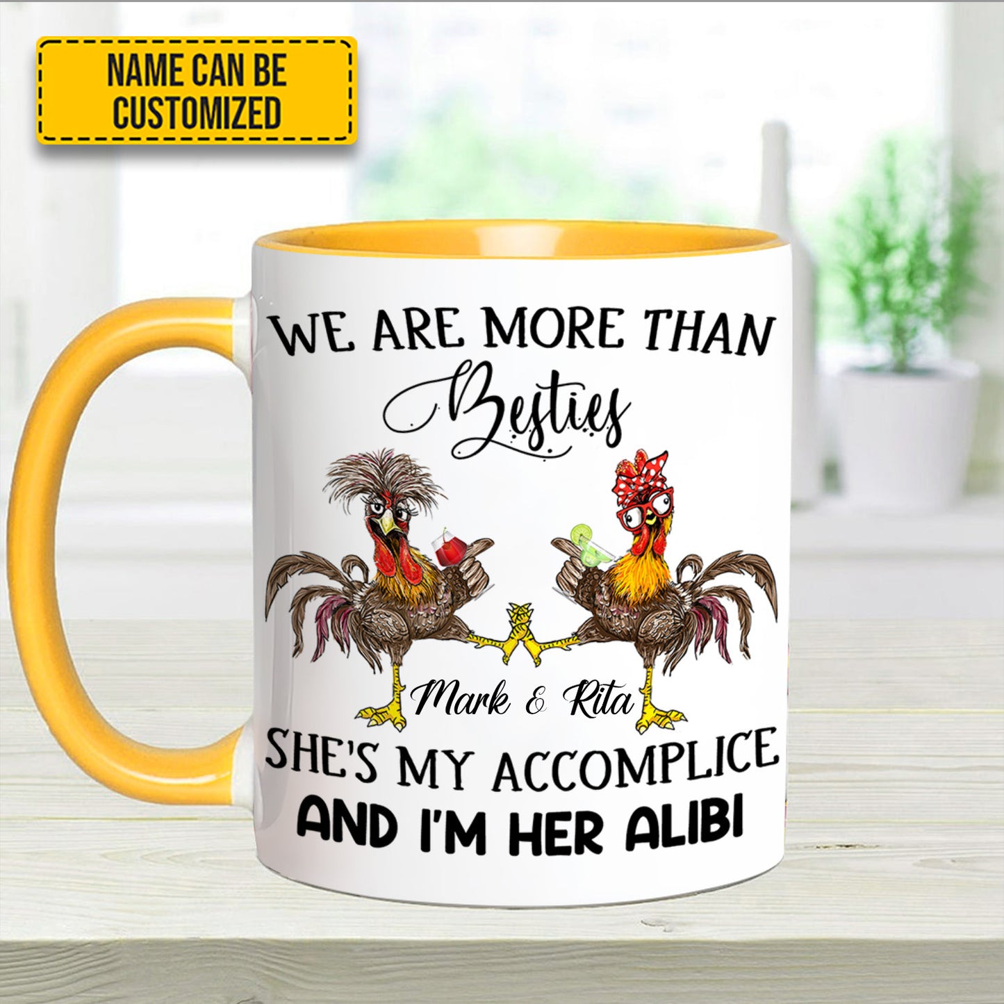 We Are More Than Bestie - Personalized Chicken Accent Mug