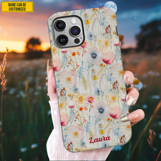 Personalized Wildflower Phone Case
