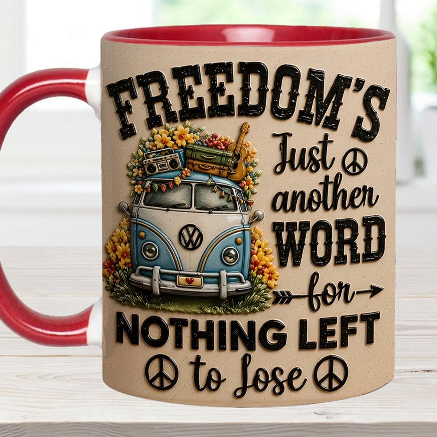 Freedom's Just Another Word - Hippie Accent Mug