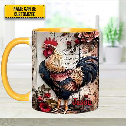 Rooster Farmhouse – Personalized Chicken Accent Mug