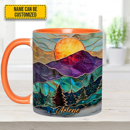 Mountain Glow - Personalized Accent Mug