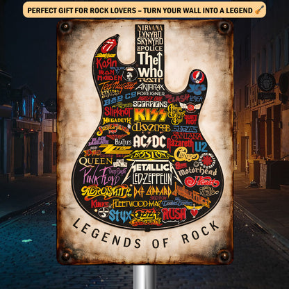 Legends Of Rock - Personalized Classic Rock Metal Sign