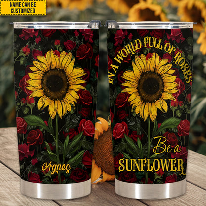 Personalized Beautiful Flower Tumbler