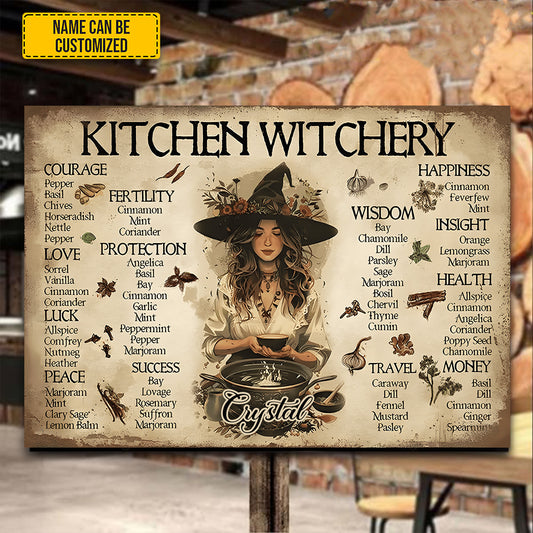 Witch Kitchen Witchery - Personalized Metal Sign