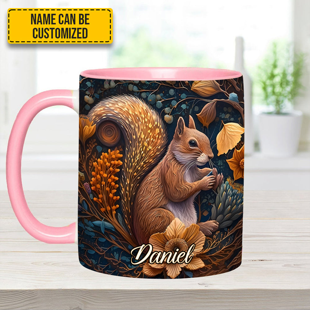 Autumn Squirrel – Personalized Squirrel Accent Mug