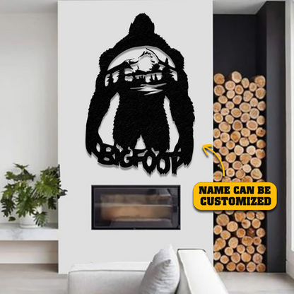 Personalized Bigfoot Metal Sign