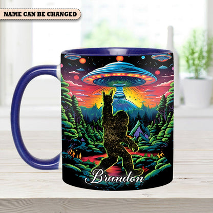 Cosmic Squatch – Personalized UFO Bigfoot Accent Mug