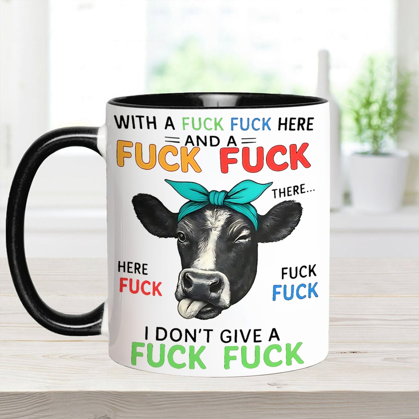 Funny Highland Cow Accent Mug