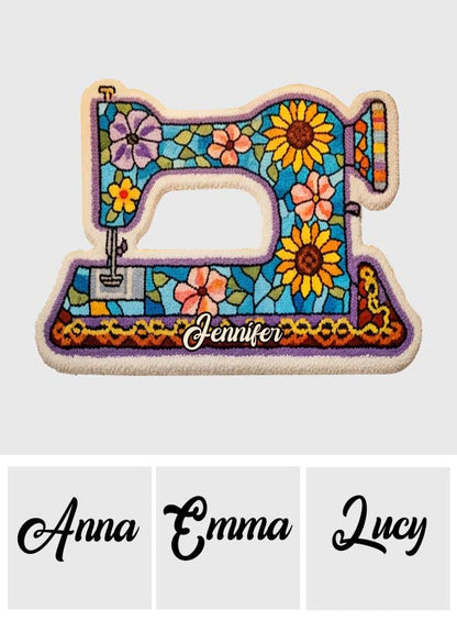 Sewing Machine - Personalized Sewing Shaped Doormat/ Rug
