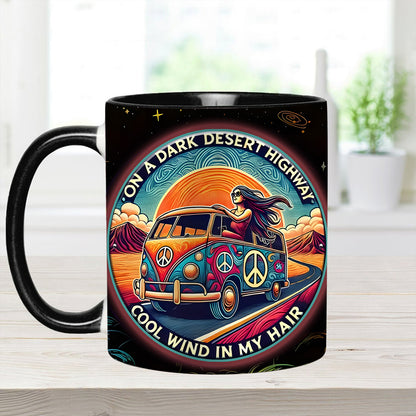 On a Dark Desert Highway - Personalized Accent Mug