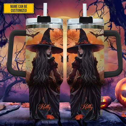 Halloween Witch - Personalized Tumbler With Handle 40oz