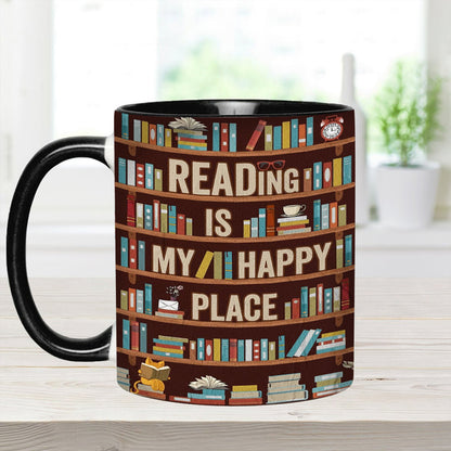 Reading Is My happy Place - Book Accent Mug